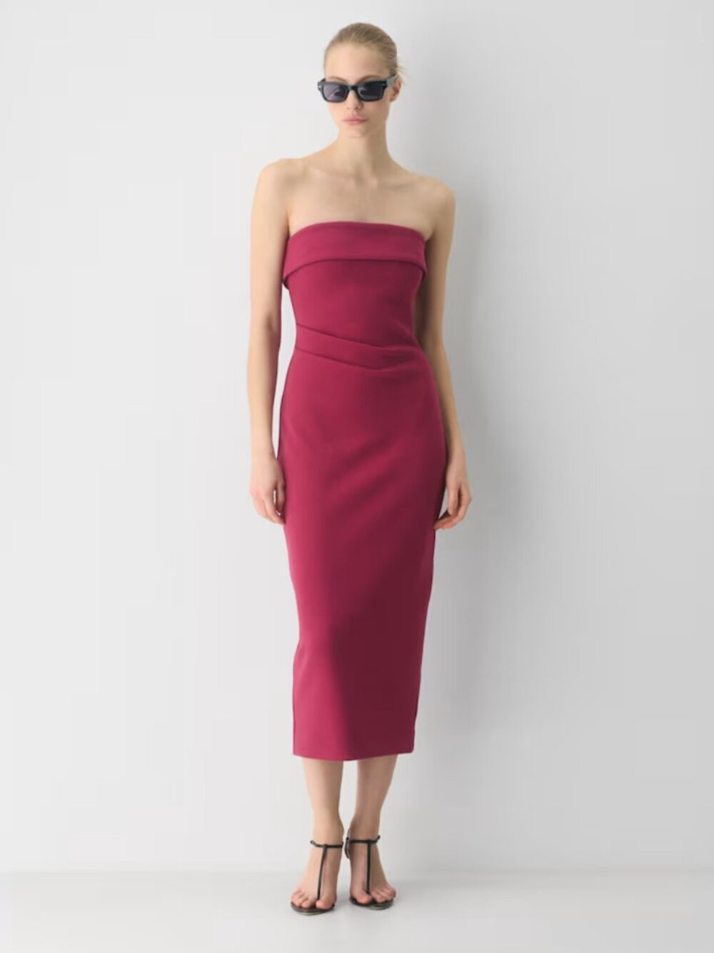 NWT Aritzia BABATON FigureKnit Eyecatcher Dress Juicy Rose S